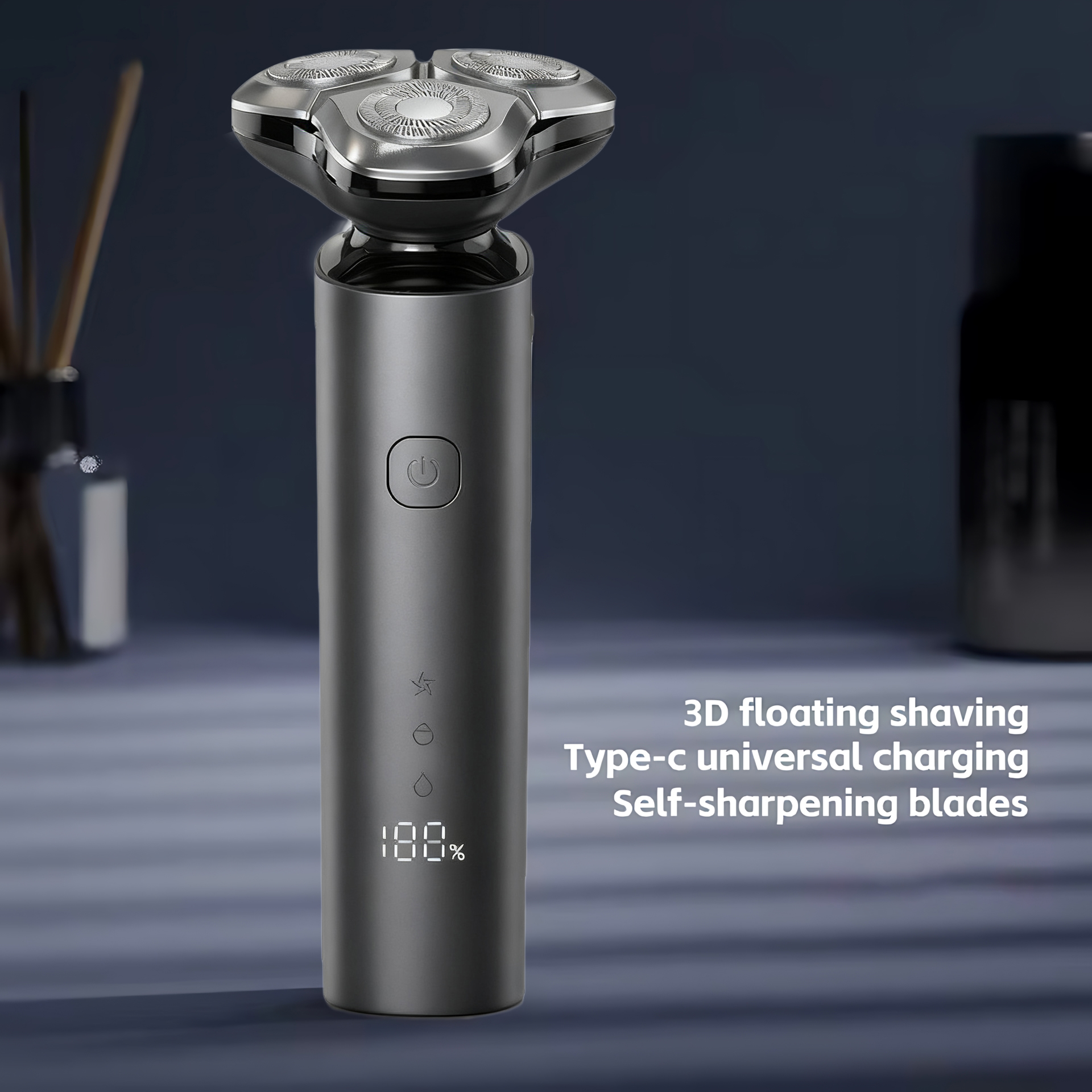 男の電気シェーバー強化シェービングマシンカミソリ男性用防水ドライウェットシェービングひげトリマー