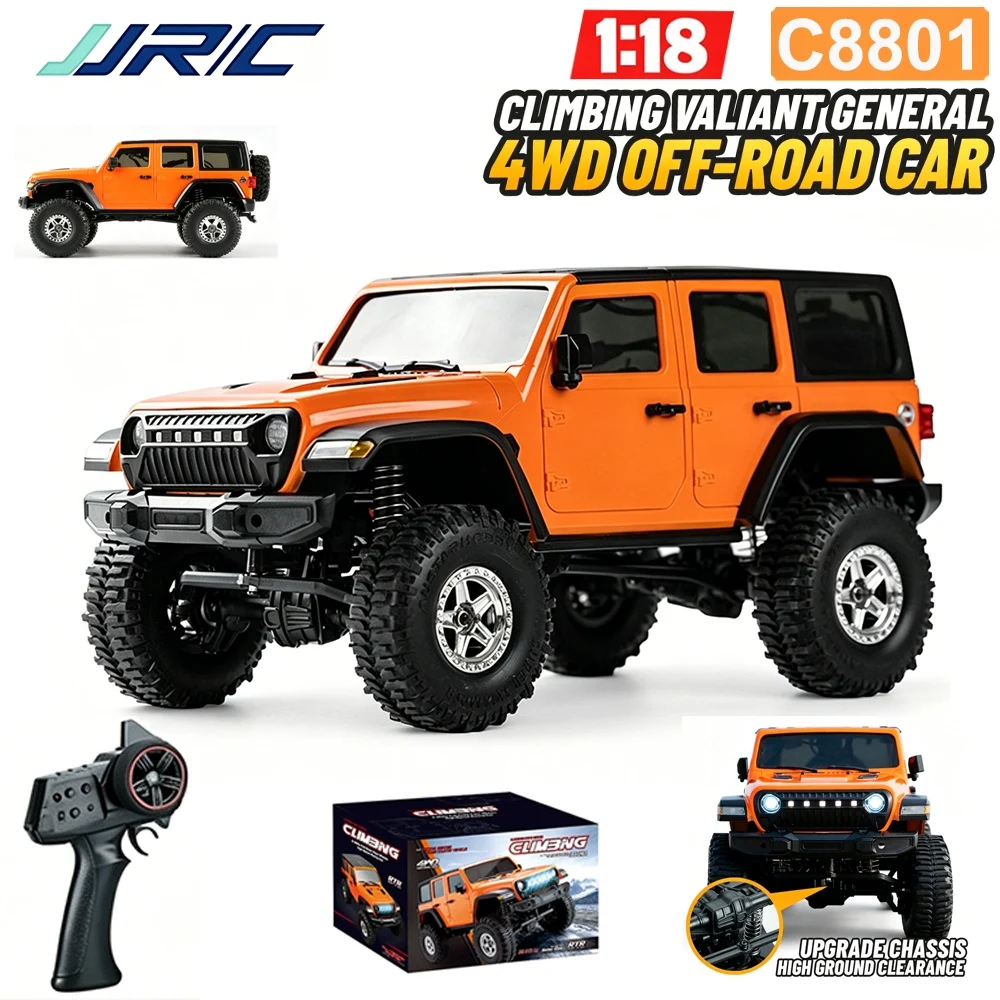 JJRC 1:18 C8801 ジープラングラー RC カー全地形クライミング 4WD オフロード車電動おもちゃ少年と大人のためのクリスマスギフト