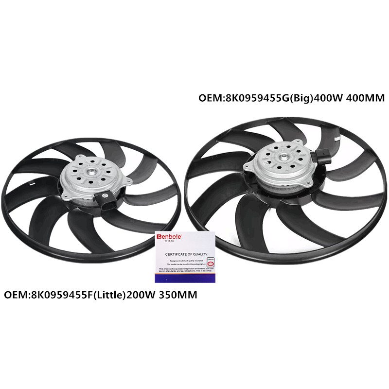エンジンラジエーター冷却ファンモジュールアセンブリ OEM 8K0959455G 左 8K0959455F 右アウディ A4 B8 S4 A5 S5 A6 C7 A7 Q5 2008-2017