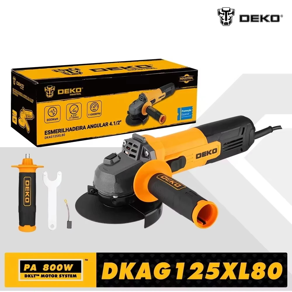 DEKO 新電気アングル研削盤 115 ミリメートル 800 ワット 11000rpm メタルウッド電動工具研削盤