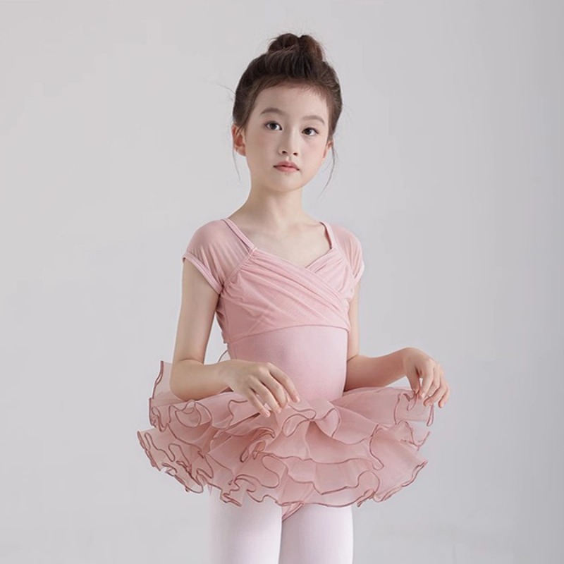 女の子バレエレオタードスカートセットダンスパフォーマンス衣装子供バレエロンパーススカート衣装子供ダンス体操ジャンプスーツ