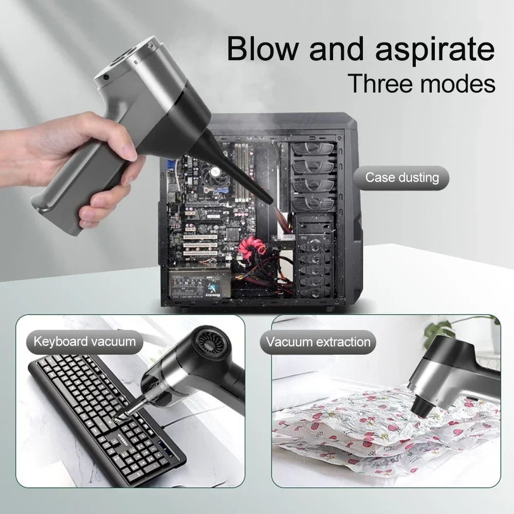 車の掃除機 4 in1 ワイヤレス掃除機ダスターハンドヘルド真空ポンプ家庭用ポータブルコードレス StrongSuction 車クリーナー