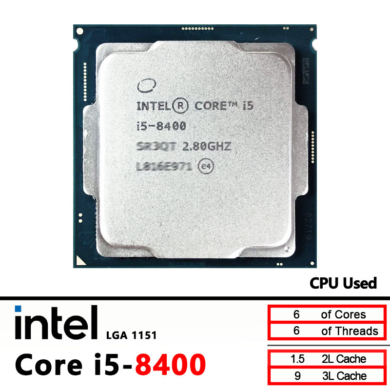 Intel Core i5-8400 i5 8400 2.8 GHz 使用 6 コア 6 スレッド CPU 9M 65W LGA 1151
