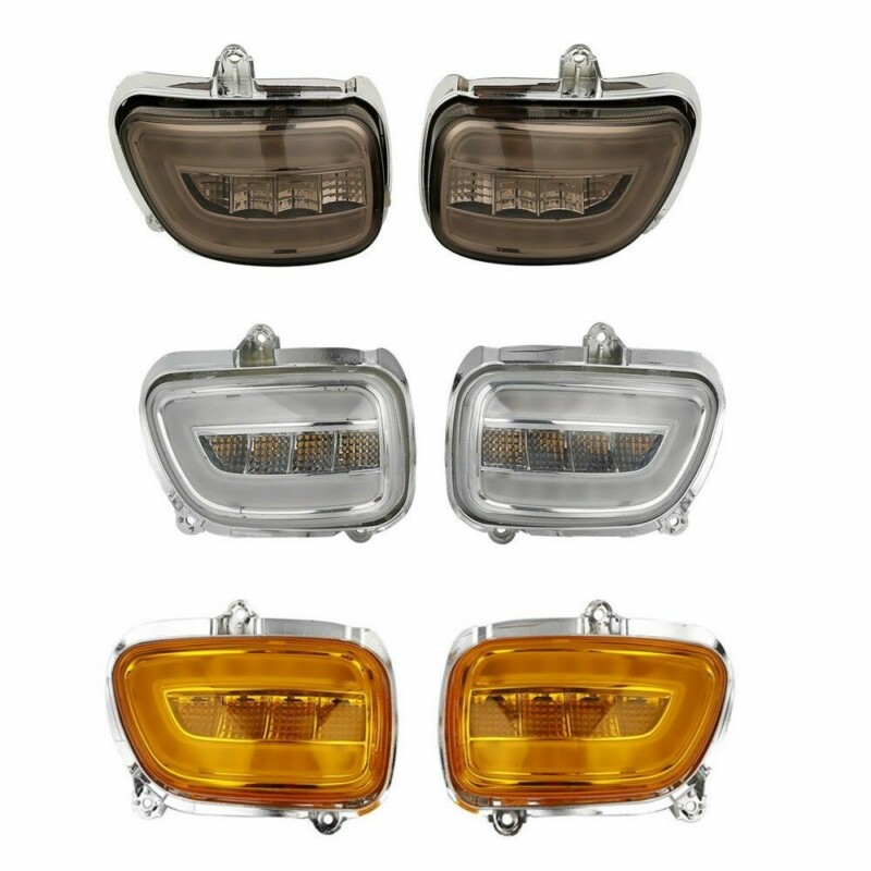 オートバイフロント LED/電球ターンシグナルインジケーターライトホンダゴールドウィング GL1800 2001-2017 F6B 13-17 クリア/スモーク/オレンジ