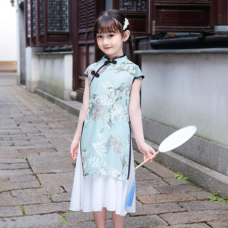 1 ピース/ロット中国風の女の子の伝統的なチャイナ ドレス漢服ドレス王女の衣装