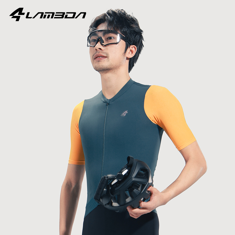 LAMEDA プロフェッショナルサイクリング半袖通気性メンズサイクリングシャツ速乾性夏ロードサイクリングジャージポケット付き