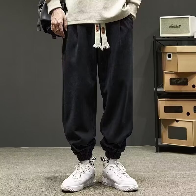 春の新トレンドインパンツメンズスポーツ巾着ルーズカジュアルハーレン脚タイト作業服長ズボン
