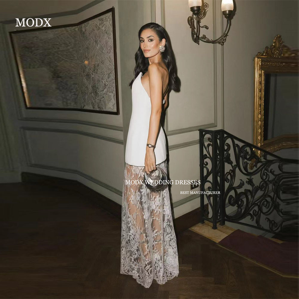 MODX セクシーなストラップレスのレースのパトワークのウェディングドレス Vestido デ Noiva 女性のウェディングパーティードレス床の長さのブライダルドレスカスタマイズ