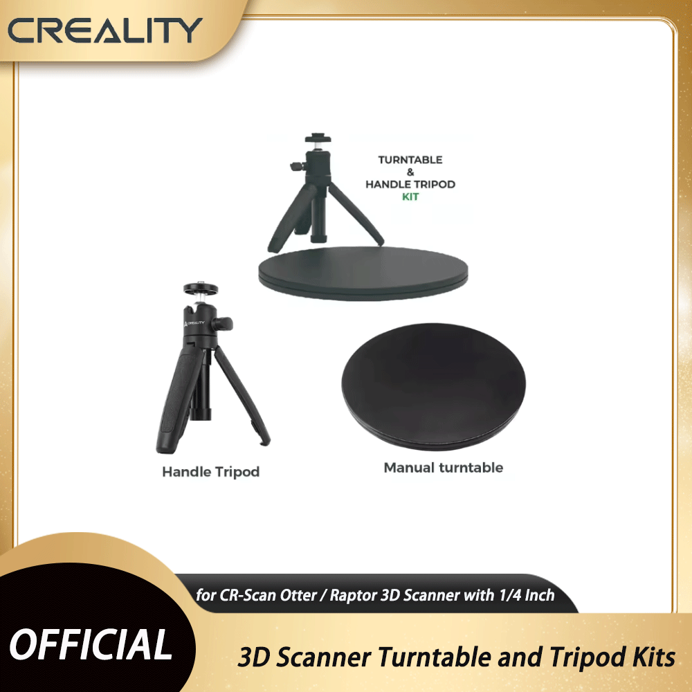 Creality 3D スキャナー ターンテーブルと三脚キット CR-Scan Otter / Raptor 3D スキャナー用 1/4 インチ標準ネジ付き オリジナル