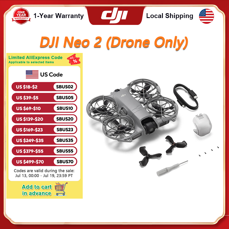 DJI NEO 2 ドローン 4K カメラ付き パームテイクオフ