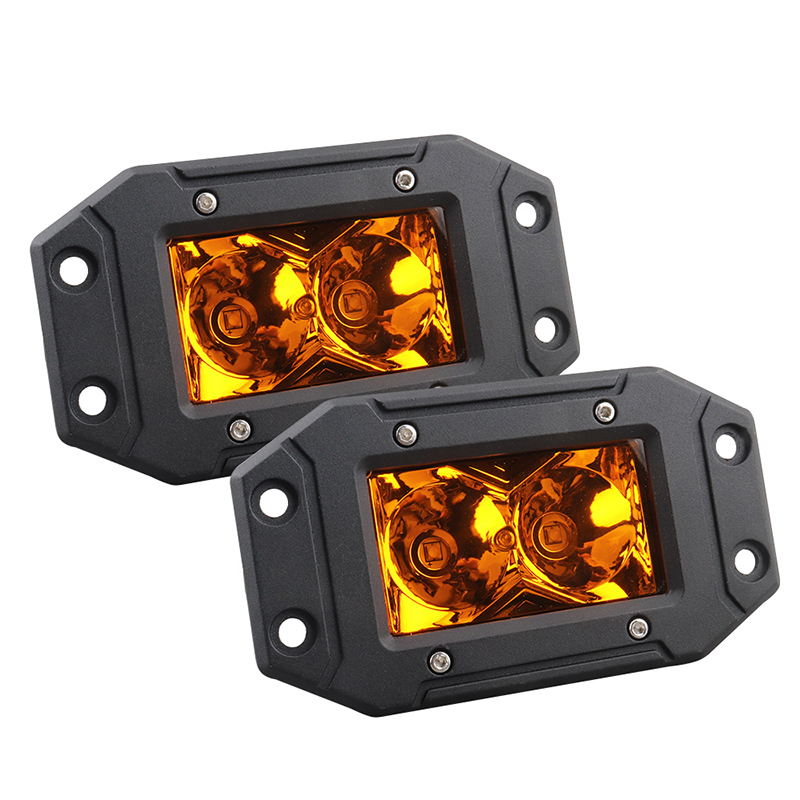 LED フラッシュポッドワークライトオフロードフラッシュマウント Led フォグランプ車オートバイ ATV UTV SUV トラクター 4 × 4 トラックイエロースポットビーム