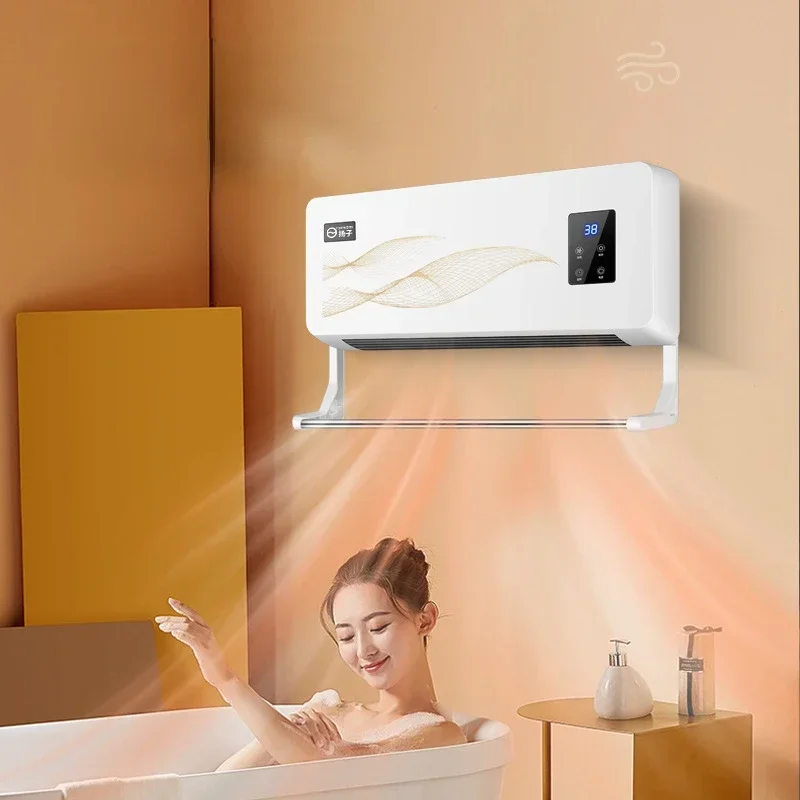 多機能壁電気ヒーターセラミック暖房ファンヒーターモバイルインテリジェントリモコン電気ウォーマー浴室