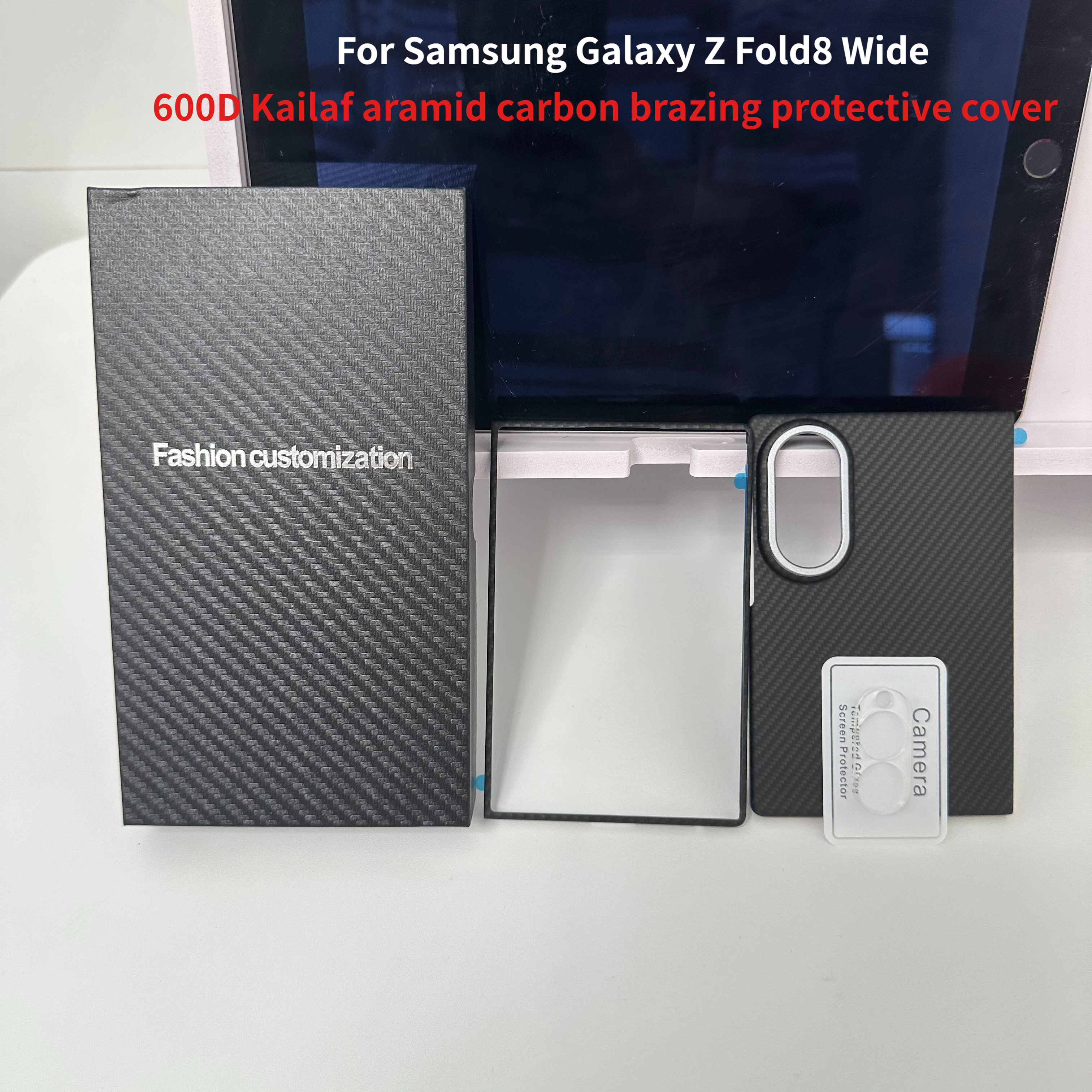 サムスンギャラクシー Z Fold8 ワイド 600D 磁気ケースアラミドカーボンファイバー軽量鎧保護カバー Z Fold8 ワイド