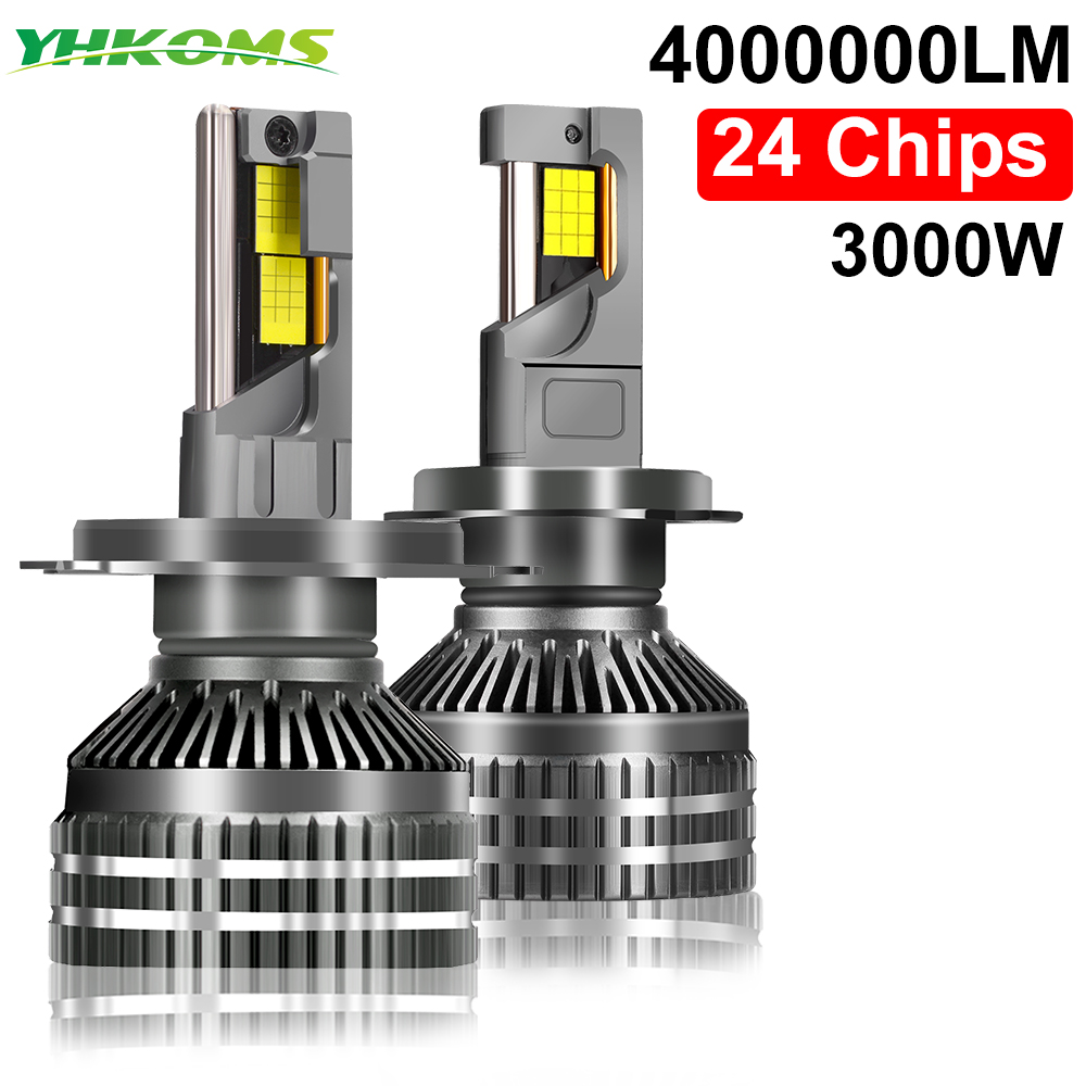 4000000LM H7 LED Canbus 車ヘッドライトスーパー HB4 H11 H4 H1 HB3 9005 9006 H8 ライトプラグアンドプレイ電球 3000W 6000K オートランプ 12V 24V