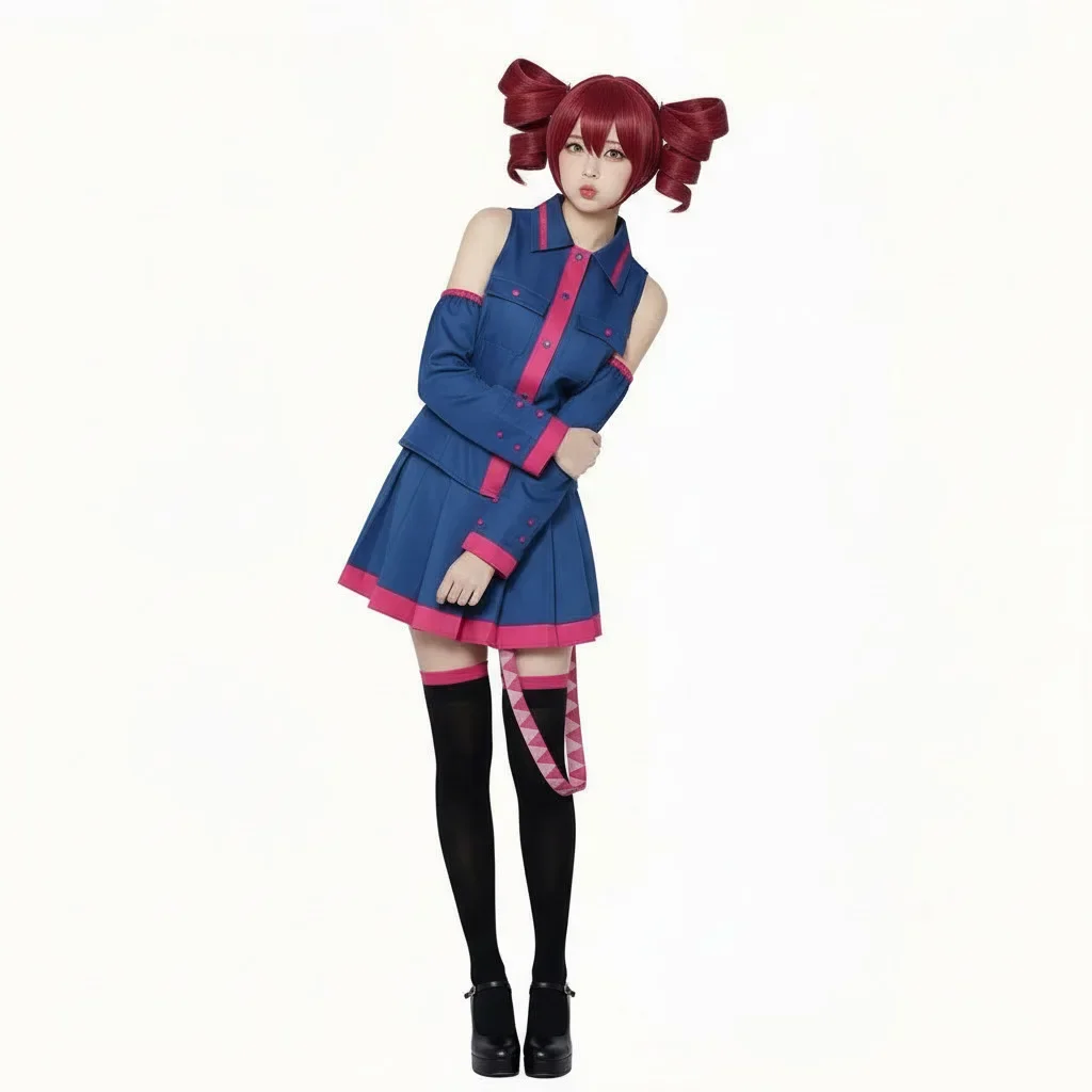 アニメ累テトコスプレ衣装ウィッグハロウィンパーティースーツ累テトコスプレ衣装ウィッグハロウィンパーティースーツ