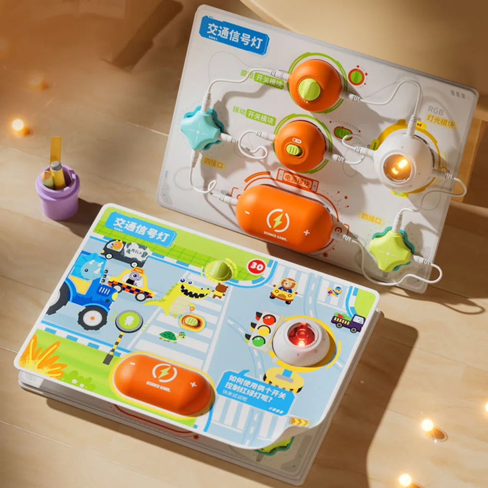 科学回路キット 教育科学実験玩具 多機能 DIY STEM プロジェクトキット マジカルトラックトレイン 子供用 男の子 女の子用
