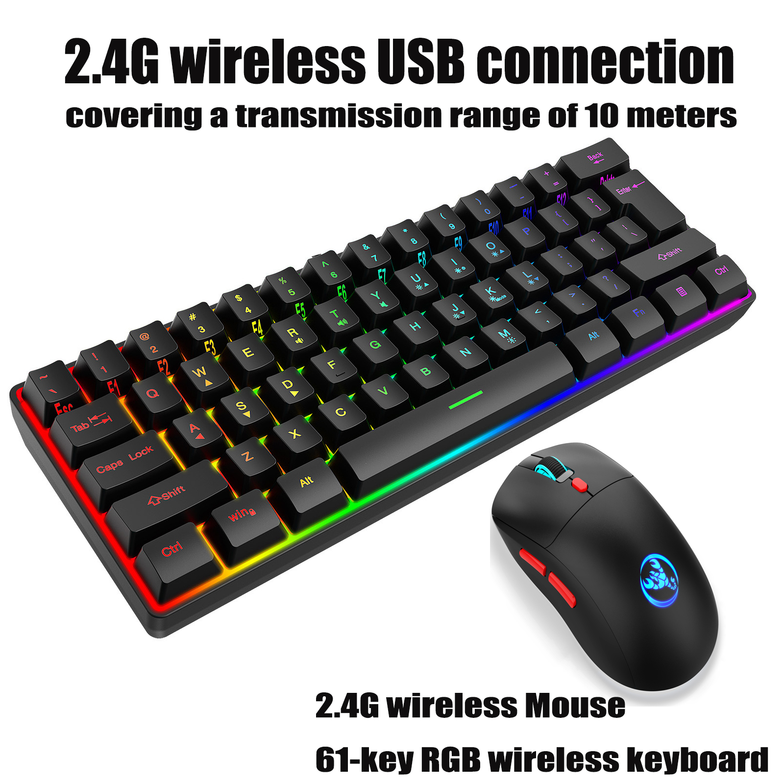 ワイヤレスキーボードゲーミングマウス 2.4 グラム USB キーボードゲーマーミニ PC ワイヤレスキーボード Clavier Sans Fil Klawiatura Bezprzewodowa Teclados