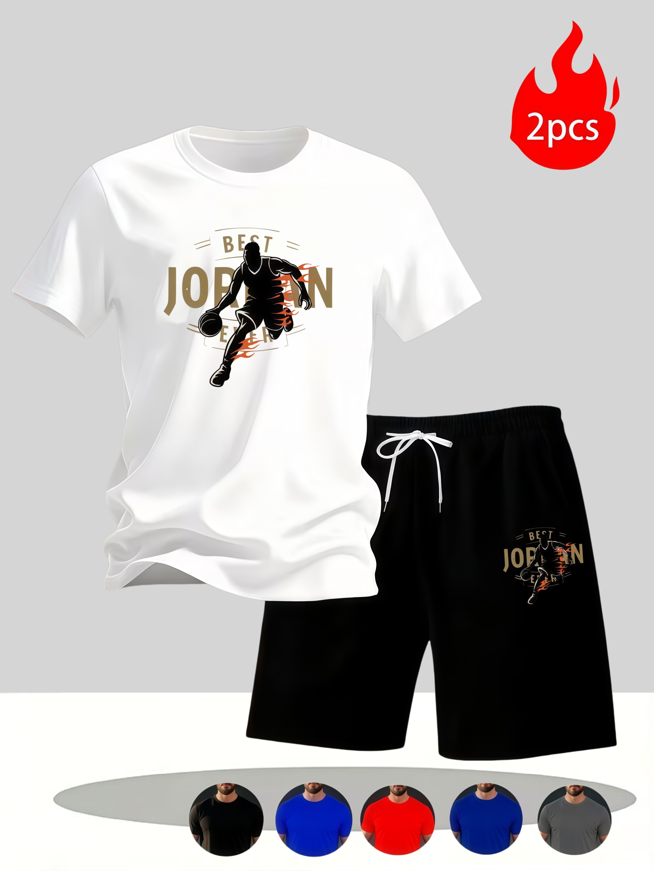 2026 夏のメンズセットアーバンカジュアルファッション Tシャツとショーツ高品質クルーネック半袖衣装男性日常スポーツウェア