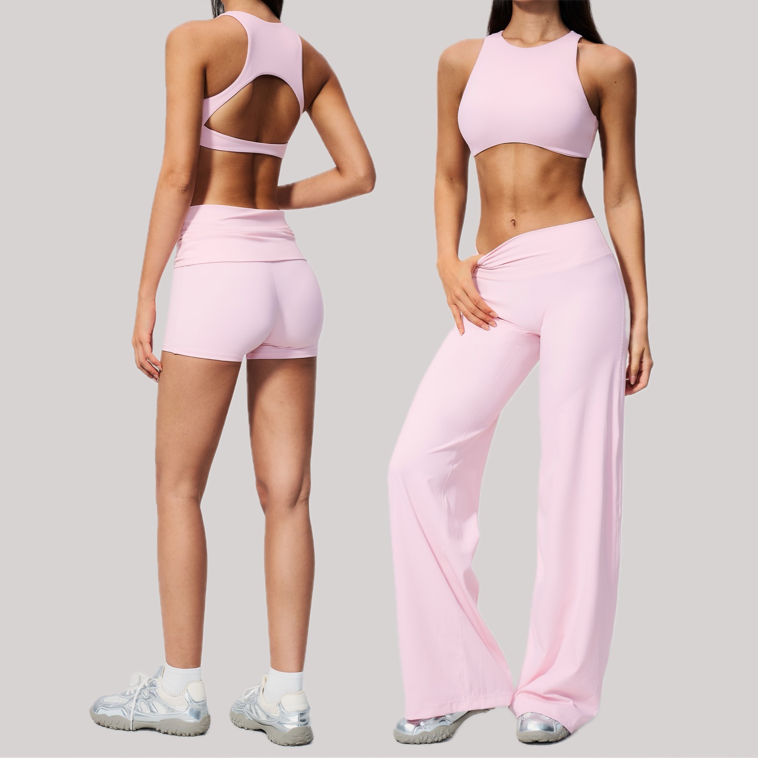 スポーツウェア レディース ヨガ セット 2 ピース ジム服 スポーツウェア ヨガ スーツ ランニング フィットネス セット ジャージ スポーツブラ ジム レギンス セット