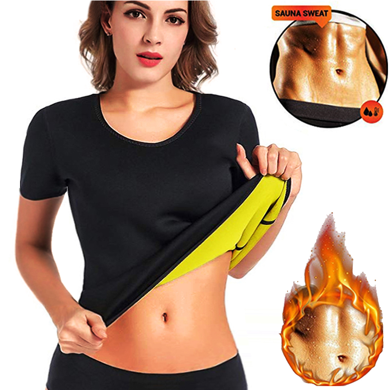 サウナ脂肪燃焼シャツ女性ウエストトレーナー削減シェイプウェアレディホットスウェットタンクトップ減量痩身ワークアウトジムスポーツ