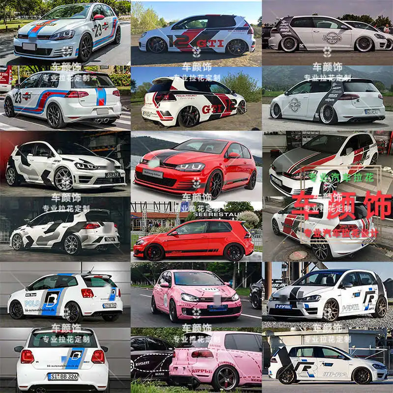 Car stickers FOR Volkswagen Golf 7 GTI body decoration Golf8 POLO GOLF 6 personality design Decal sports film accessories