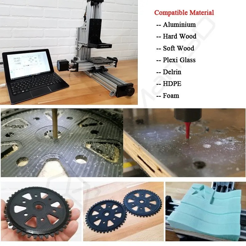 OpenBuilds MiniMill 3 軸 CNC マシンキット DIY 機械彫刻機フライスルーター Nema23 モーター付き木材金属アクリルカット用