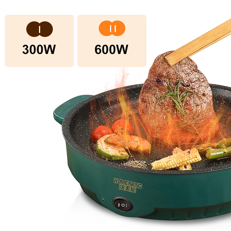 電気 MultiCooker 220V ノンスティックフライパン家庭用バーベキュー揚げステーキ魚オムレツ調理機