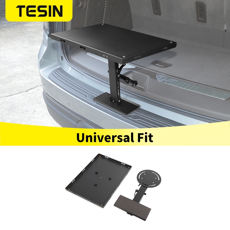 TESIN 車キャンプテーブル スズキ ジムニー/ラングラー TJ JK JL JT/フォード F150/ブロンコ/マスタング/RAM ポータブル トランク ロック ラッチ テーブルに適合
