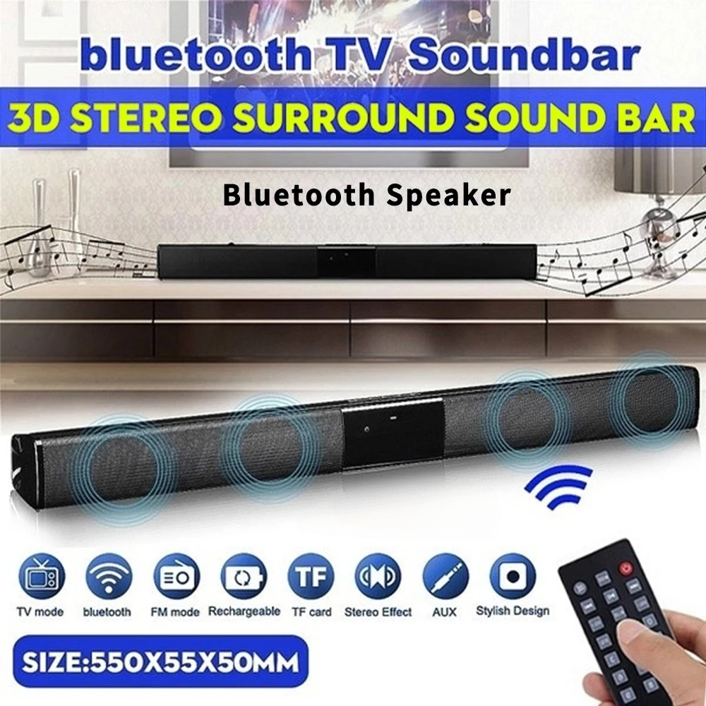 Bluetooth スピーカーコラムハイパワーポータブルスピーカーテレビサウンドバーコンピュータ音楽センターラジカセと TF AUX USB ラジオ