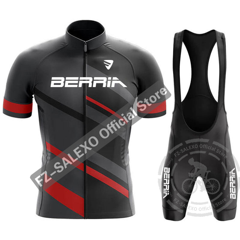 BERRIA サイクリング服 2024 メンズ夏半袖 MTB スポーツウェア自転車ジャージマイヨ Ropa Ciclismo サイクリングジャージセット
