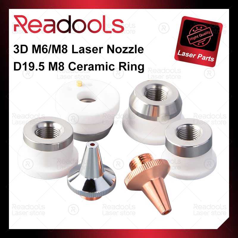 3D レーザーノズル M8 D15 H19 1.0 1.2 1.5 2.0 2.5 3.0 レーザー切断ノズル Raytools BM110 Ospri Boci Hans 3D パイプ切断