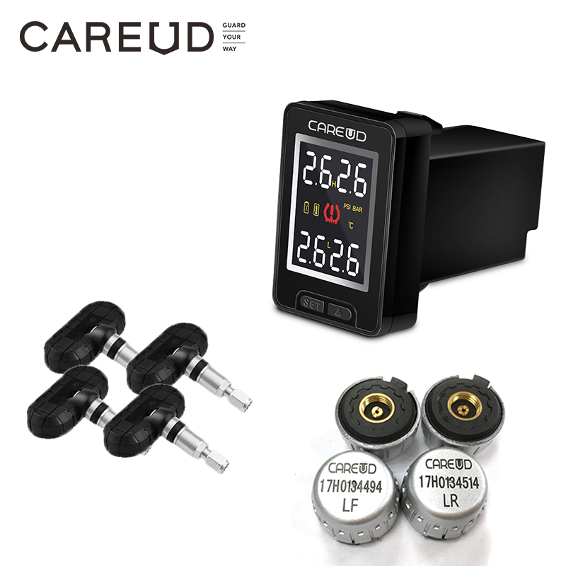 ホンダ/トヨタ//マツダ CAREUD カーエレクトロニクスワイヤレス TPMS タイヤ空気圧監視システム内部/外部 LCD ディスプレイ