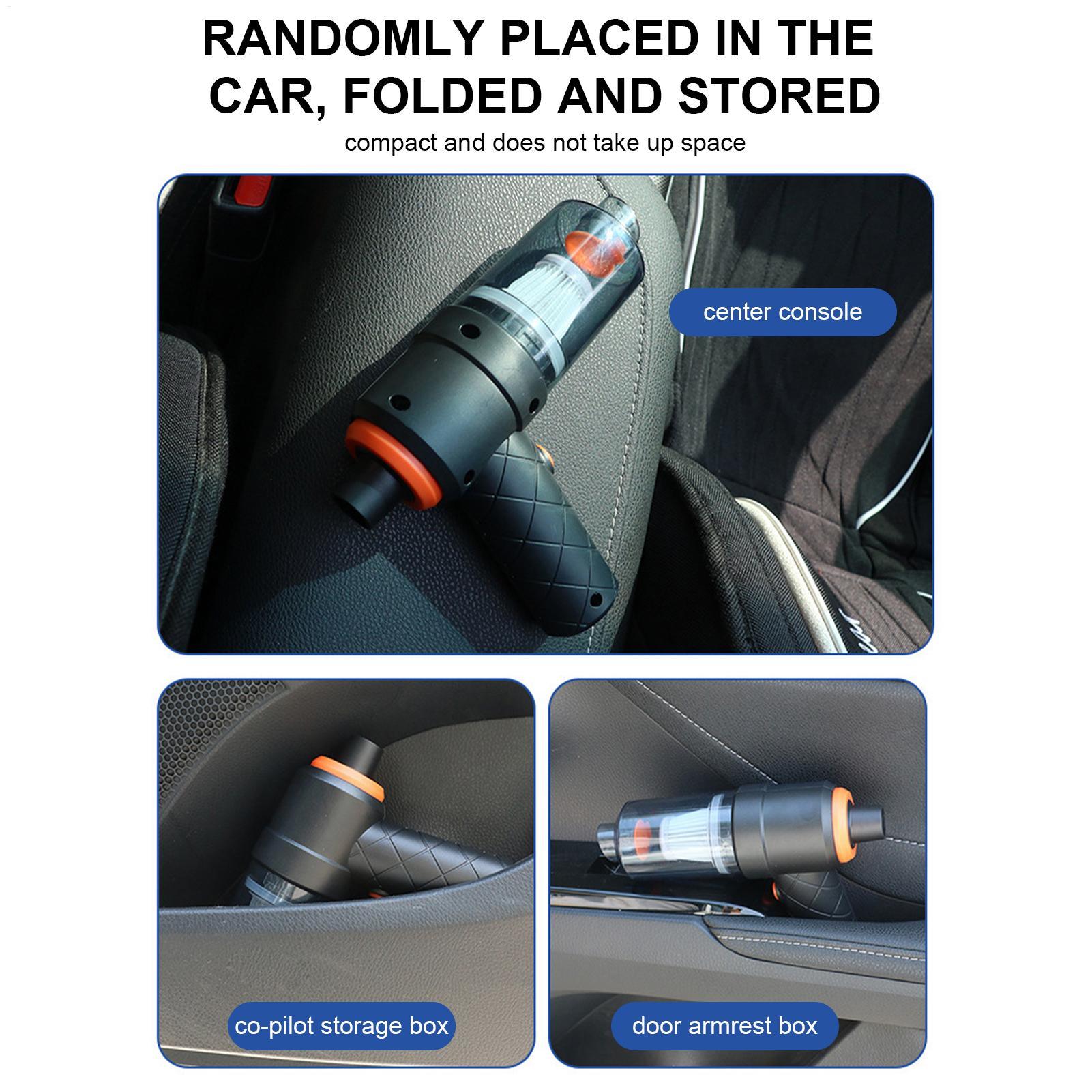 車の掃除機ポータブル 1200mAh 充電式ハンドヘルドダスティングクリーナー車のダスターブロワーシートグローブボックスダッシュボードキーボード