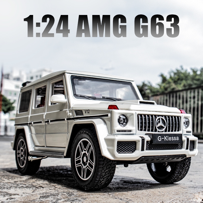 1/24 合金ダイキャスト G63 車モデルシミュレーション音と光オフロード車のおもちゃ子供の誕生日プレゼントクリスマス