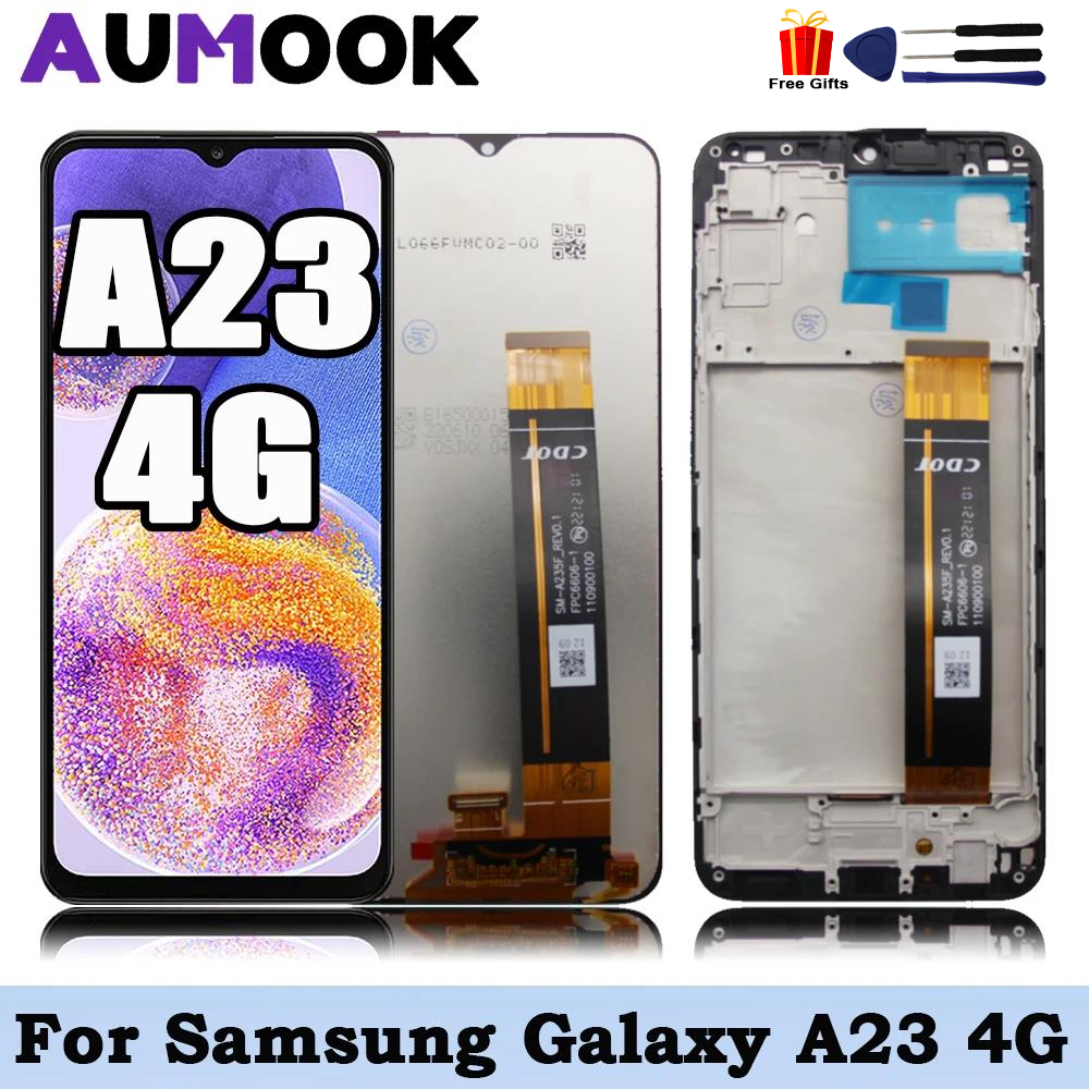 6.6 ''サムスンギャラクシー A23 4 グラム Lcd ディスプレイタッチスクリーンデジタイザサムスン A235 A235F A235M A235N SM-A235F/DS 液晶アセンブリ
