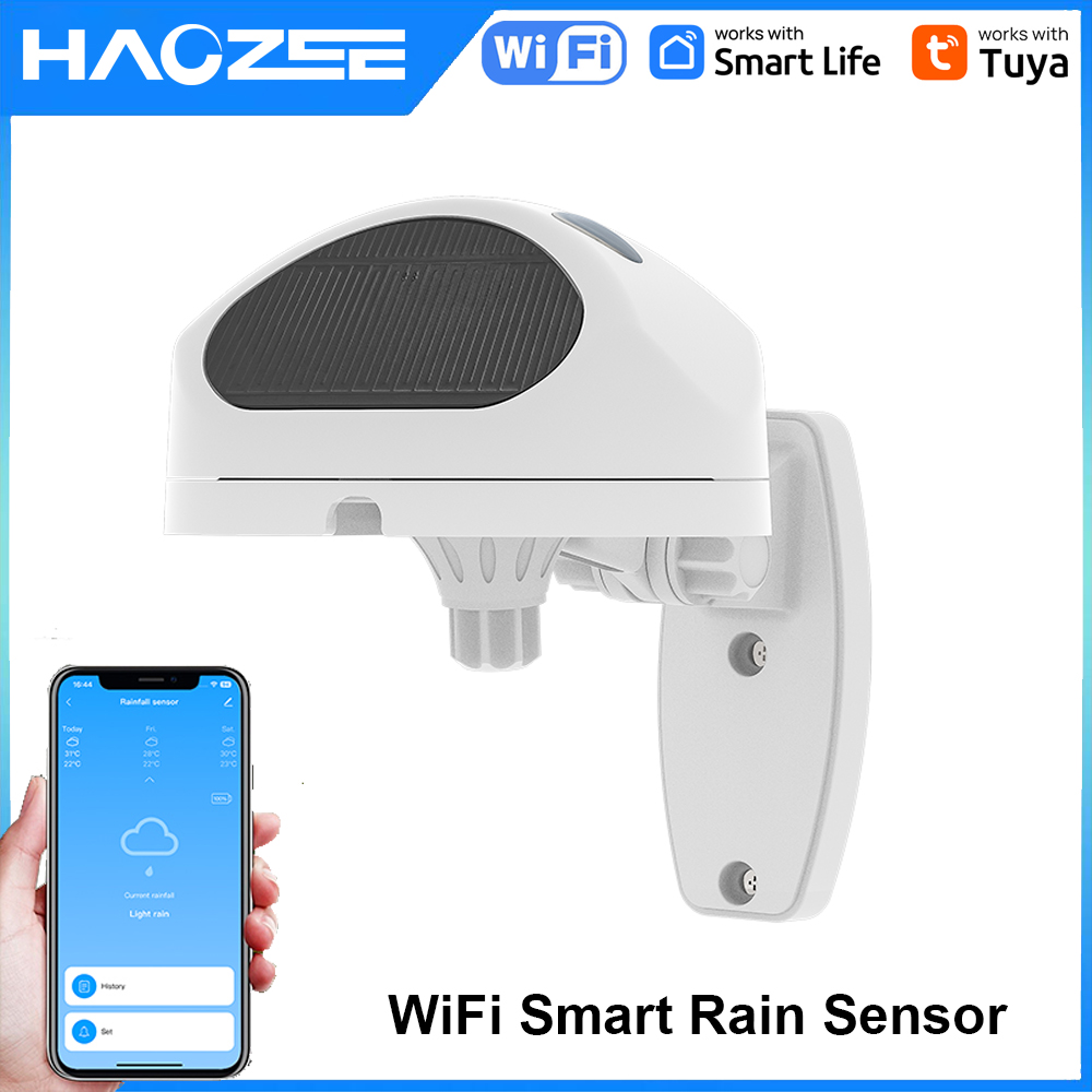 Tuya WiFi レインセンサー降雨継続時間検出屋外防水バッテリー駆動スマートライフアプリ制御ホームオートメーション