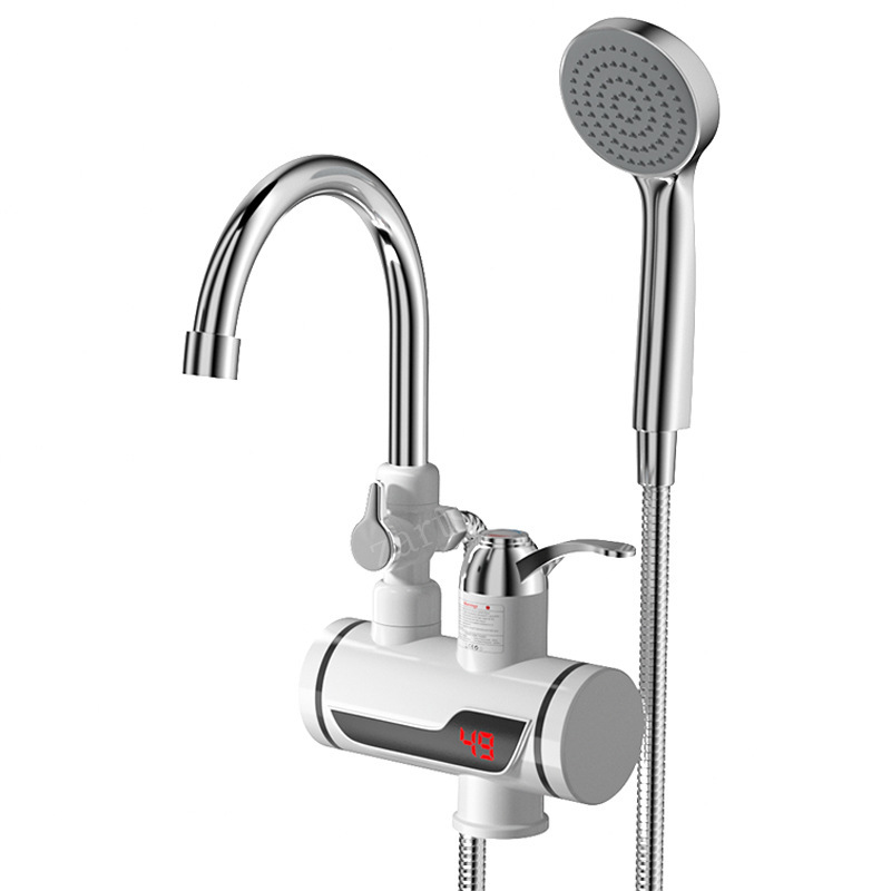瞬間タンクレス電気温水器蛇口キッチン瞬間加熱水道給湯器 LED 付き