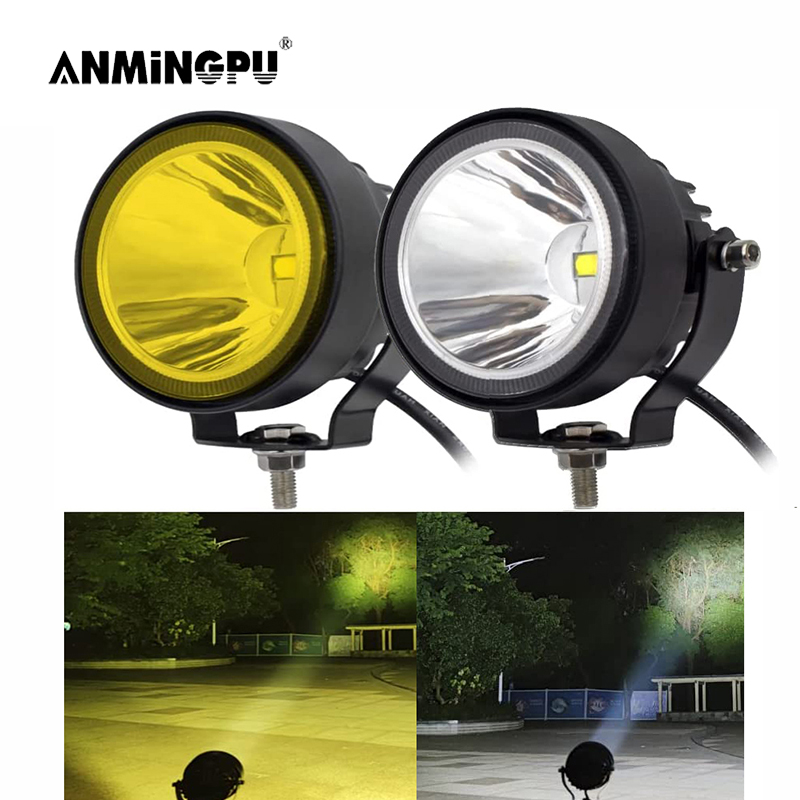 Led ワークライト 4 インチ 12 V 24 V イエローアンバーホワイト Barra オフロード車 ATV スポットフラッドランプレースピックアップトラックボートトレーラー霧