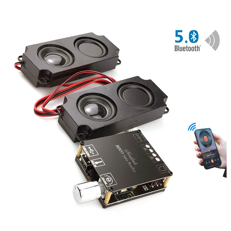 Bluetooth 5.0 20 ワットオーディオポータブルスピーカークラス D パワーアンプサウンド 2.0 HiFi システム DIY ホームシアター液晶テレビスピーカー