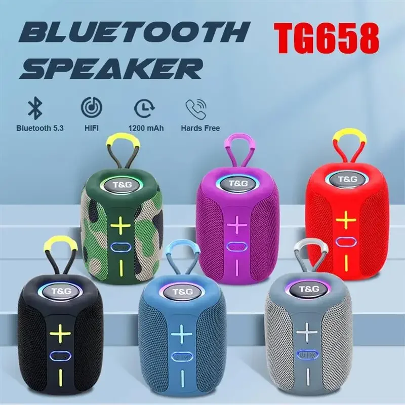 TG658 ポータブル屋外スピーカーワイヤレスサブウーファー TWS 防水低音コラムサポート AUX TF スピーカーサウンドバー FM ラジオ