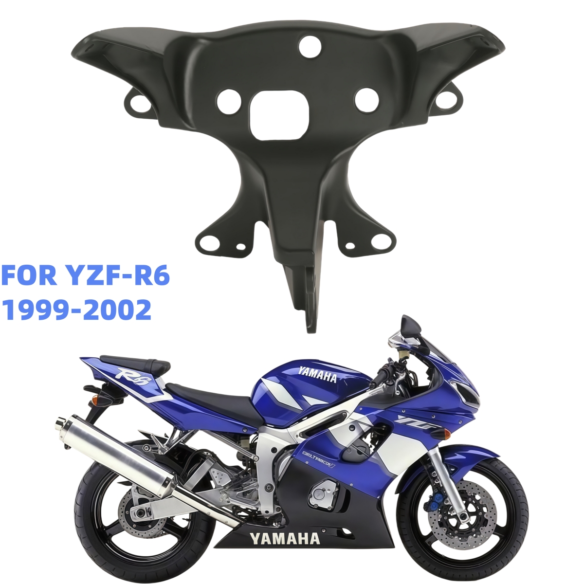 ヘッドライトブラケットアッパーステーフェアリングヤマハ YZF600 R6 1999-2002