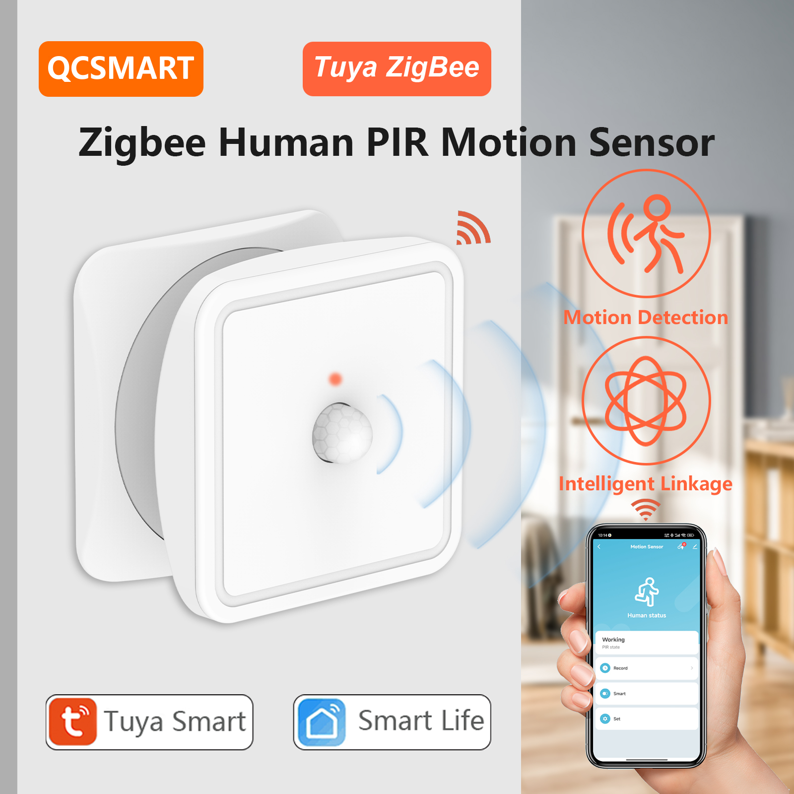 Tuya Smart Life ZigBee インテリジェント人感センサー PIR セキュリティ警告ホーム保護シーン連携制御システム