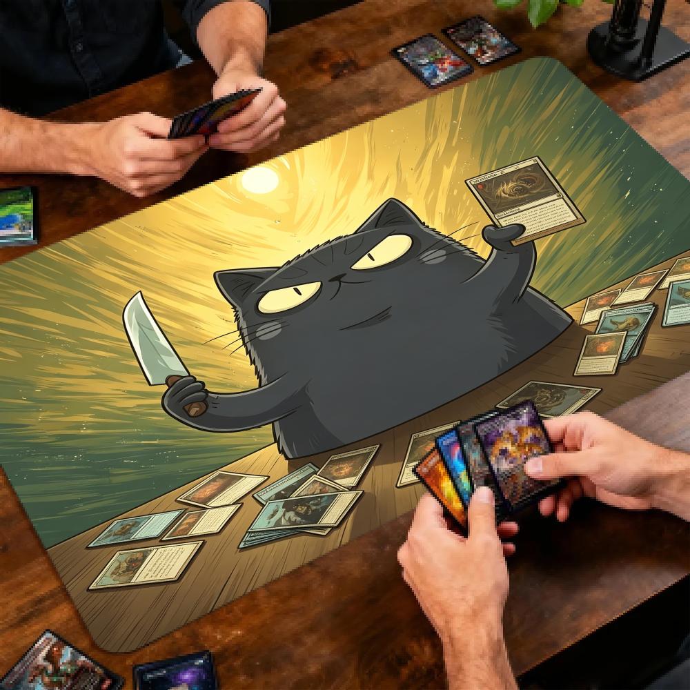 ゲームカード子猫マジックパーティープレイマット耐久性のあるゴム MTG 用