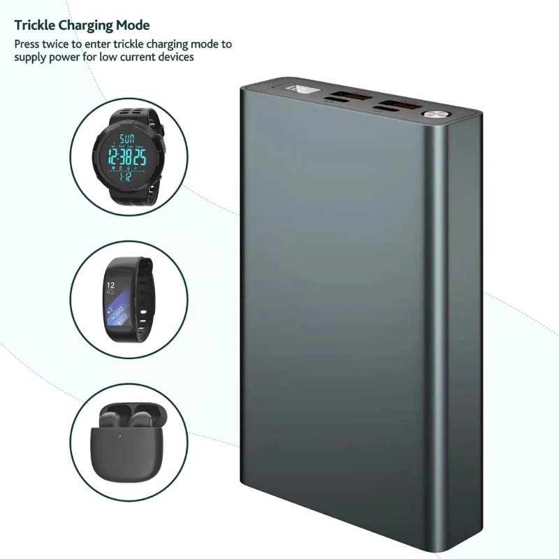 バッテリー充電ケース 100 ワット高速充電ボックス充電シェルパワーバンクケースダブル Type-C USB 出力 21700 バッテリーベストセール