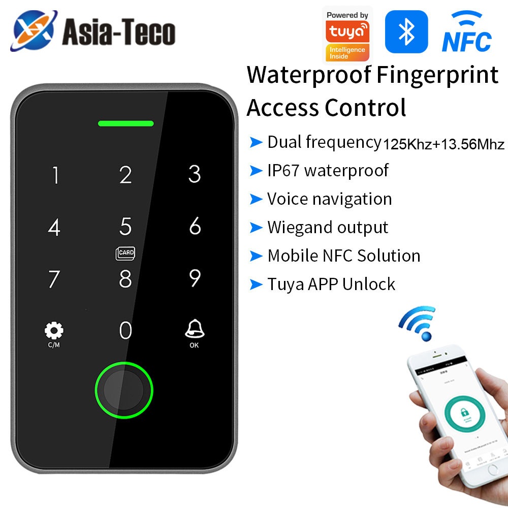 Tuya アプリ防水キーボードアクセス制御システム Bluetooth キーボードアクセス制御コントローラ 13.56 IC カードロック解除をサポート