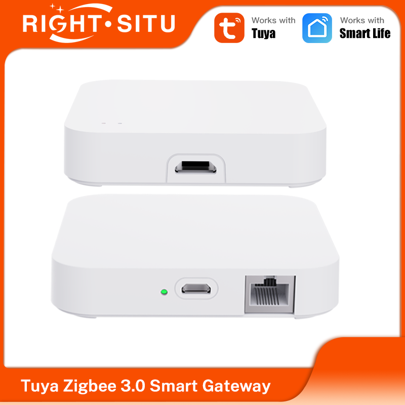 Tuya ZigBee 3.0 スマート ハブ、アプリ音声リモコン用ワイヤレス/有線ゲートウェイ ブリッジ、Alexa Google Home アシスタントと連携