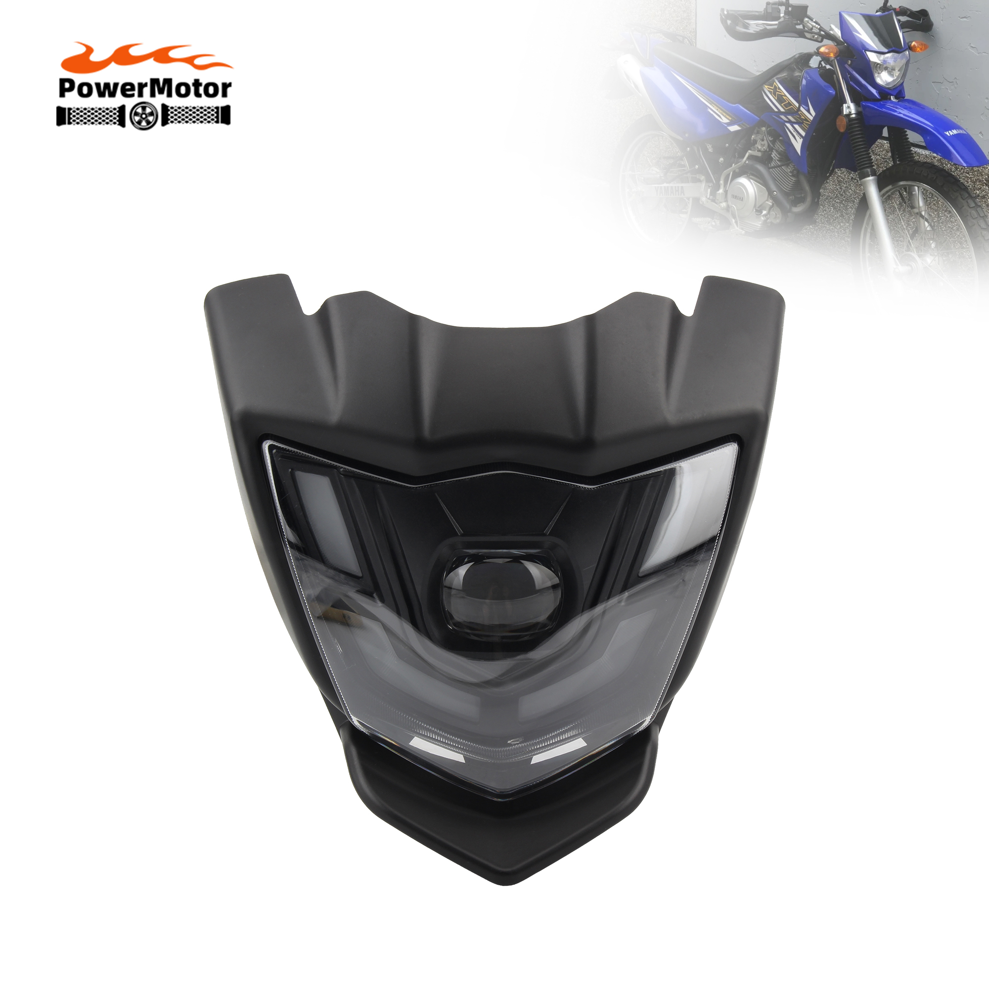 オートバイのヘッドライト LED プレートフェアリングヤマハ XTZ 150 ヘッドランプ修正されたピットダートバイクモトクロス修正アクセサリー