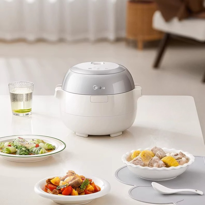 2L ミニ炊飯器 フッ素フリー 抗菌 多機能小型電気炊飯器 1-2-3人用 家庭用