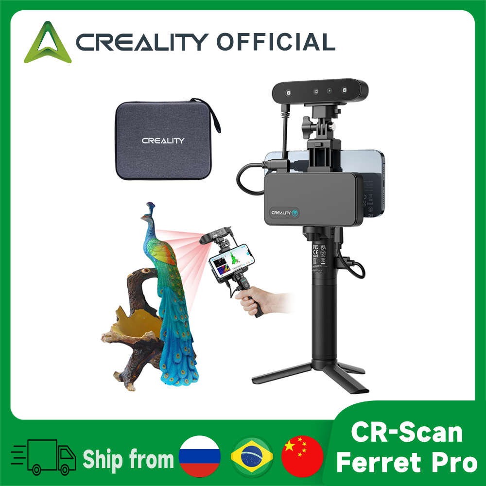 Creality CR-Scan Ferret Pro WiFi 3D スキャナー ポータブル ハンドヘルド 手ぶれ補正 0.1mm 精度 ワイヤレス スキャン iOS Androi 用