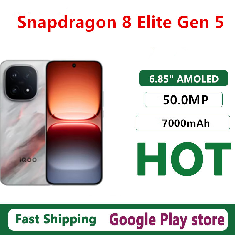 オリジナル Vivo Iqoo 15 携帯電話 6.85 "AMOLED 50.0MP カメラ 7000mAh 100W 充電 IP69 防水 Snapdragon 8 Elite Gen 5 OTA